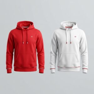 Red and White Athletic Hoodies