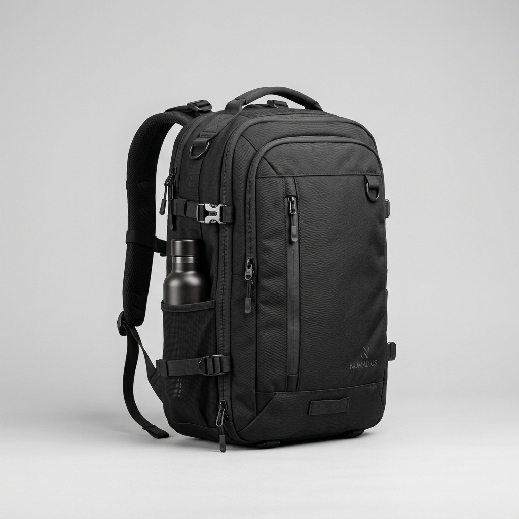 Durable Black Travel Backpack