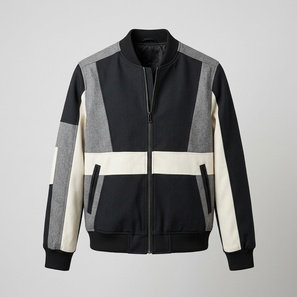 Color Block Bomber Jacket